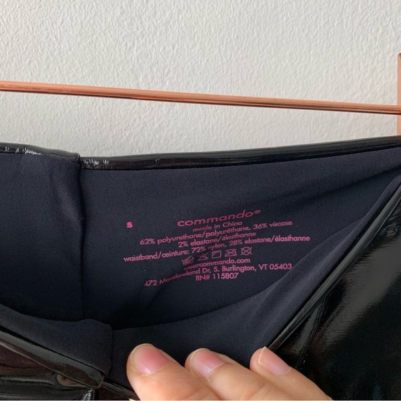 Commando Perfect Control Patent Leather Legging in Black Sz S - Picture 10 of 12